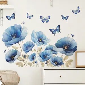 TUOKING Purple Butterfly Wall Stickers Removable Wall Murals Peel and Stick Wall Art Decal Home Decor for Kitchen,Bedroom,Living Room(fun-e89)