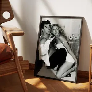 Carrie and Mr Big Poster Movie Poster Black And White Art Vintage Poster Retro Print Wall Art Print Unframed