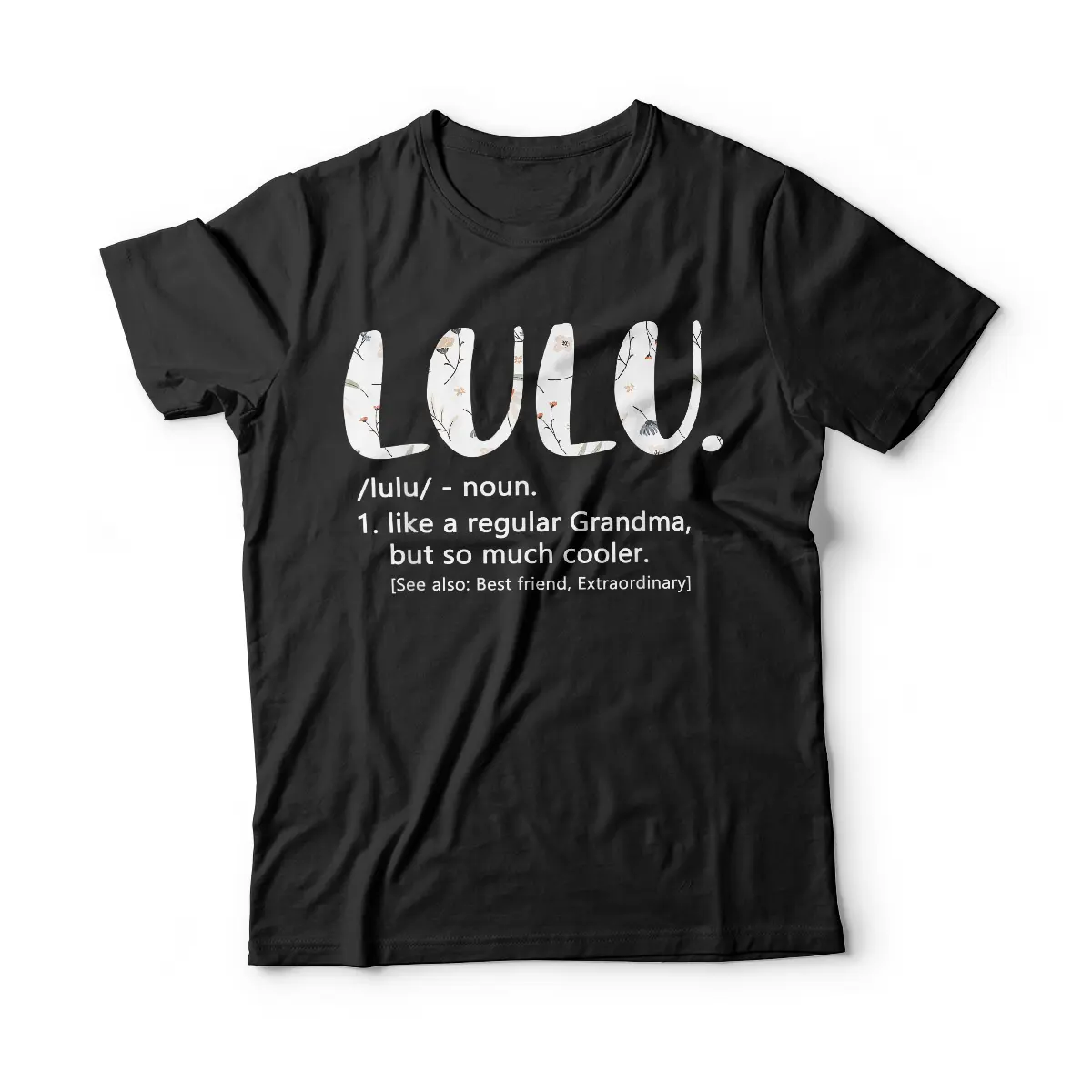 Lulu Shirts for Women Mothers Day idea Cute Grandma Lulu T-Shirt Breathable Casual Crewneck Graphic Tee Peak Design