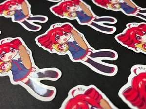 UTAU Kasane Teto with Pearto and baguette  Vinyl sticker