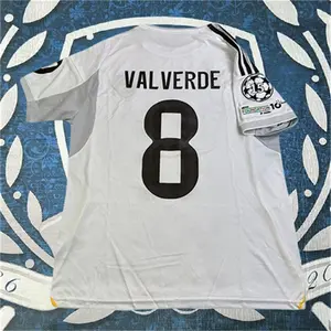 25 26 Home White number 8 Short sleeve Soccer jersey