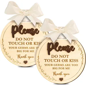 Please Do Not Touch Or Kiss  Sign - 2 Pack Dont Touch  Sign For  Seat Or  Tag, No Touching  Signage For
