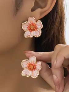 Women Floral Earrings Set, Cute Alloy Design, Daily Wear Jewelry Accessories, All-Season Fashion Accessory
