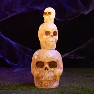 Cracker Barrel Nesting Blow Mold Skull Stack