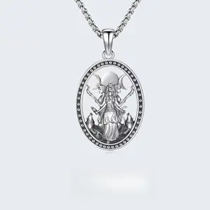 SleekHush March Goddess Necklace Women's Faith Protection Accessory Symbolizing Strength and Protection Ideal for Daily Wear