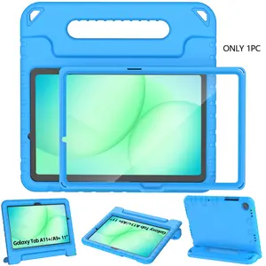 for Samsung Galaxy Tab A11+ Plus/A9+ Plus 11-inch Handheld Shockproof Case Cover, Built in Screen Protector