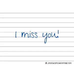 I Miss You (Paper) Card