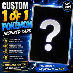 Custom 1-of-1 Pokémon Inspired Trading Card | Personalized Collectible | Handmade Fan Art Card