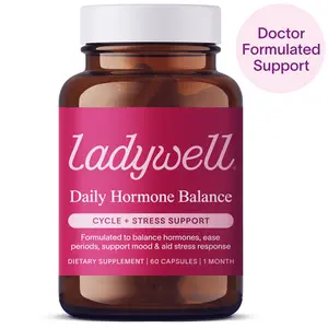 Ladywell Daily Hormone Balance Capsules for Cycle Mood Energy & Skin Clean - Plant-Based Women's Supplement for PMS, PMDD & PCOS - Healthcare