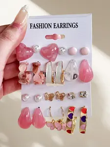 Mother's Day Gift Women's 24-Piece Earring Set Jewelry Collection, Elegant Dangle & Stud Designs for All Occasions, Perfect Gift Idea, Jewelry Gifts, Jewelry Accessories, Earring Stacking Set, Stackable Earrings