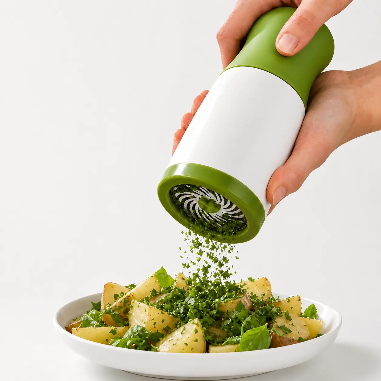 Portable Manual Spice Grinder, Stainless Steel Herb Grinder, Compact Kitchen Gadget for Fresh Herbs, Spices & Seasonings