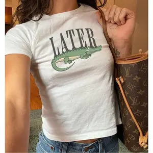 Later Gator Baby Tee, y2k Baby Tee, Graphic Babytee, Funny Baby Tee, Trending Tee