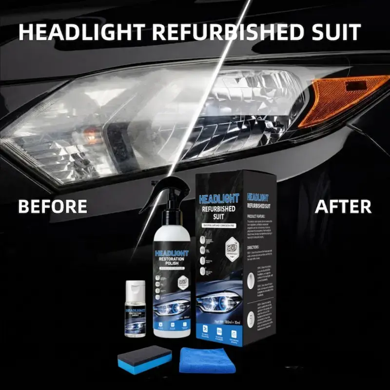 2026 New Automotive Headlamp Restoration Fluid, oxidized and yellowed automotive headlamps, blurring enhanced crystalline coating refurbisher
