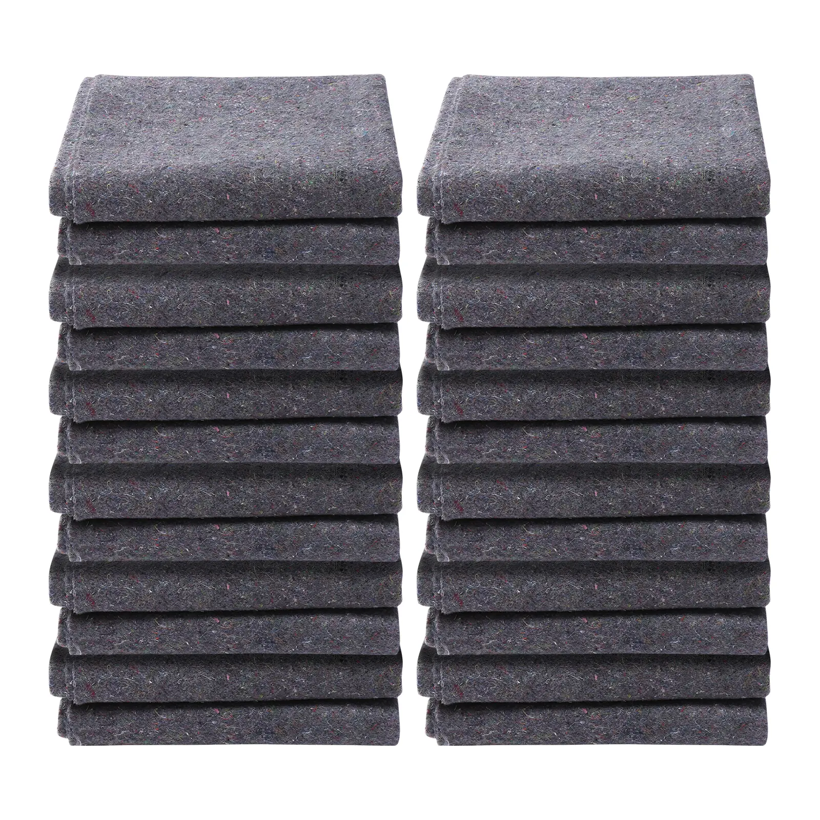 12-Pack Professional Rip Resistant Recycled Cotton Moving Blankets (72in x 54in) - 21 lbs/Dz Heavy Duty Mover Pads with Elastic Bands, Furniture Wrap, Floor Pads for Furniture & Appliance Protection, 12-Pack Size