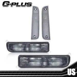 Fit For 1997-2001 Jeep Cherokee XJ Chrome 1Pair Signal Lights+ Side Marker Lamps Side Lights