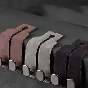 Car Seat Back Storage Hook, 1 Count PU Leather Car Seat Back Hidden Hook, Multipurpose Durable Hooks, Car Interior Accessories, Holder, Car Organizer, Car Backseat Organizer, Automotive，2026 New Year's Gift