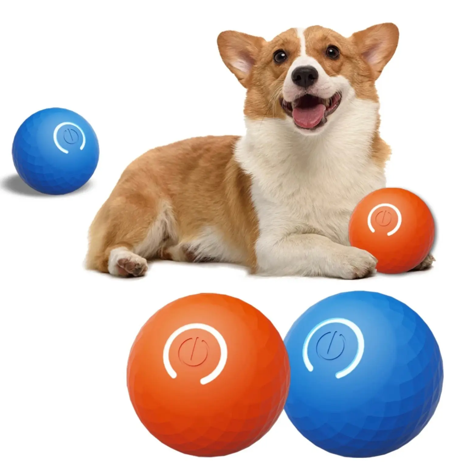 Interactive Dog Ball Toy – Automatic Moving, USB Rechargeable, LED Light Up, Keeps Dogs Entertained & Active