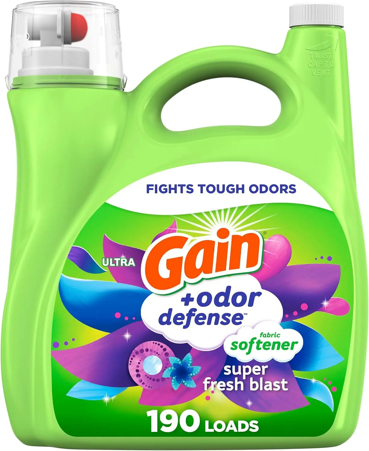 Liquid Fabric Softener Odor Defense Super Fresh Blast Scent 140 oz 190 Loads