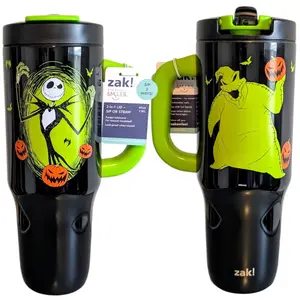 Professional Zak Nightmare Before Christmas Jack Skellington Oogie Boogie 40 Oz 2in1 Tumbler - Ready to Ship
