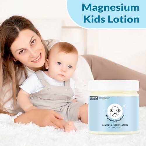 Magnesium Lotion for Kids - Magnesium Lotion for Sleep - Soothing Relief & Relaxation - Topical Magnesium Cream Helps Kids Stay Calm at Bedtime and During The Night - Without Melatonin（3.53 oz）