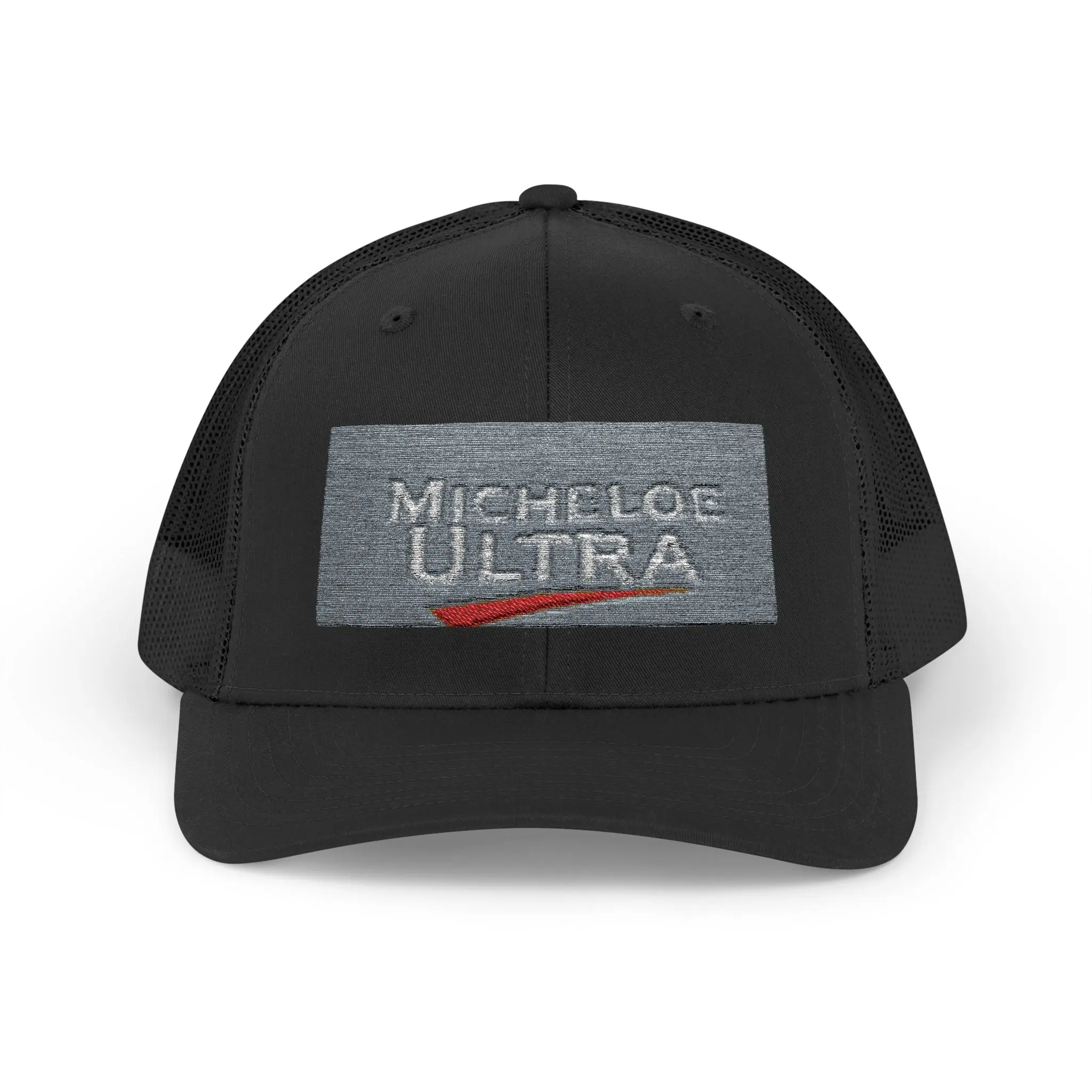 Michelob Ultra Logo Patch Snapback Trucker Cap | Sequin Patch, Mesh Back
