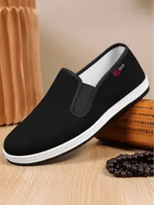 Classic Slip-On Canvas Shoes, Breathable Casual Sneakers Walking Shoes for Middle Aged Men & Women, Soft Sole Anti-Slip Work Shoes