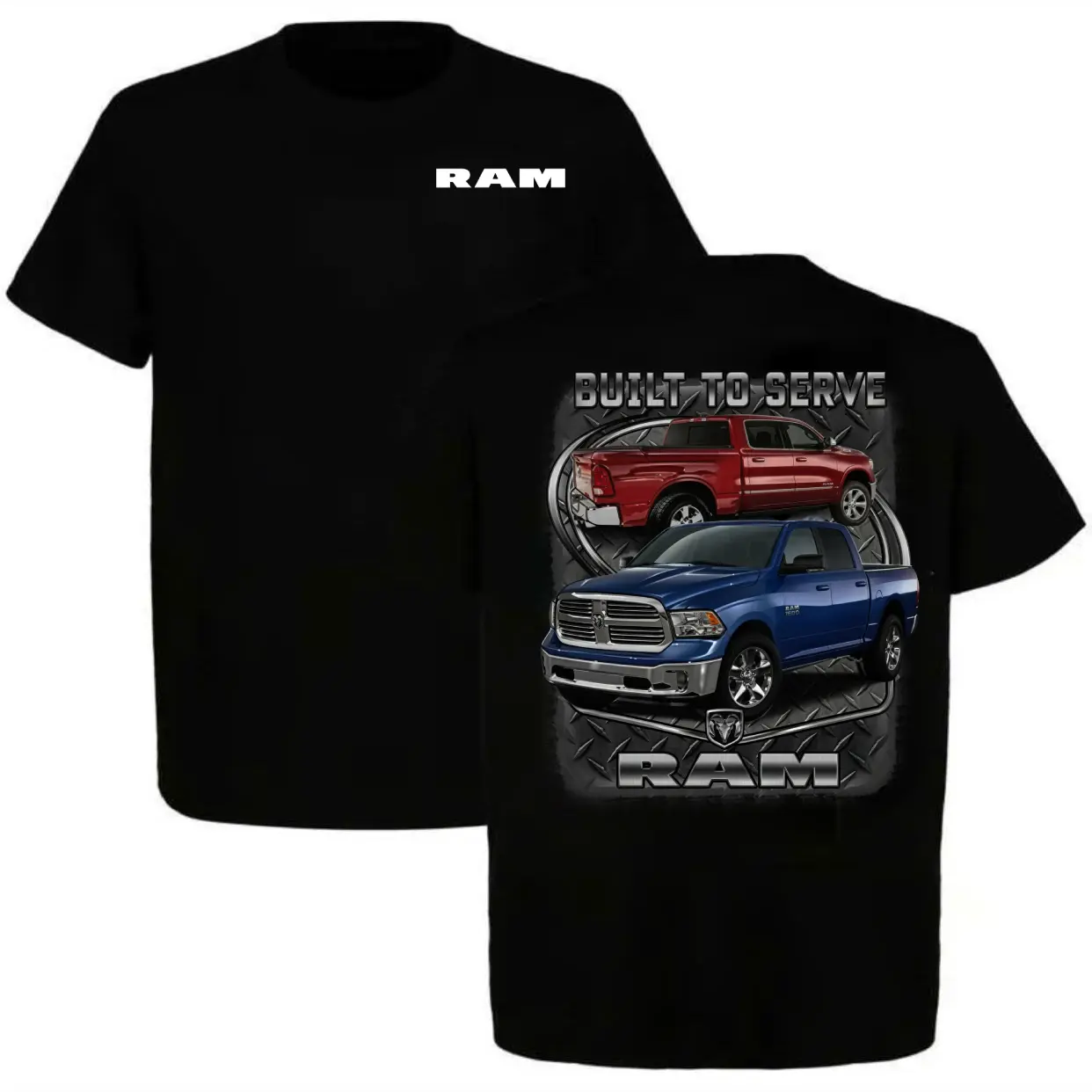 RAM Trucks T-Shirt, RAM 1500 American Truck Classic Cotton Tee For Power Fans, Casual Tee For Pickup & Streetwear Enthusiasts