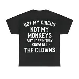 Unisex Sporty Cotton T-Shirt,Short Sleeve,'Not My Circus' Design,Great Golf Gift for All,t shirts for men,t shirts for women,white tee,funny t shirt,graphic t shirts,men's t shirts,good graphic tees,funny graphic tee,trendy t-shirts,graphic tees,custom T