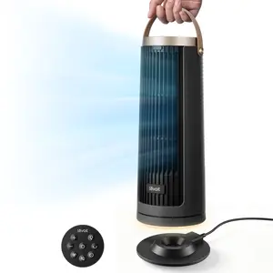 LEVOIT New Arrival Windi Tower Fan, Portable, Up to 20H Runtime, 5 Speeds + Turbo, 0–90° Oscillation, 20dB Quiet DC Motor, 23 ft/s Airflow, 2-Level Night Light, Foldable Charging Base, Timer 2/4/8/12H Summervibes, Cooling Fan, Cordless Fan,