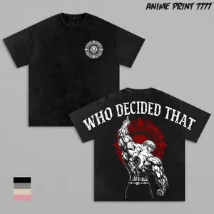 Escanor Lion Sin of Pride Who Decided That Vintage Washed Tee – Seven Deadly Sins Anime Graphic T-Shirt, Oversized Heavyweight Cotton Quote Streetwear Unisex For Fans