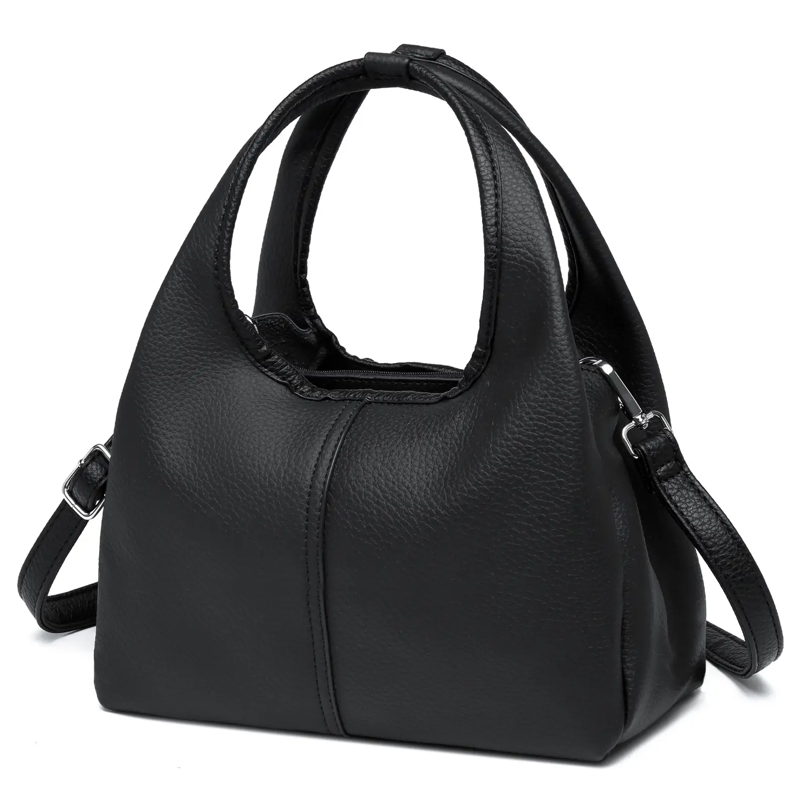 Myhozee Small Tote Bag for Women Fall & Winter Trendy Shoulder Handbag Pebble PU Leather Top-handle Satchel Bag Crossbody Tote Purse springtok