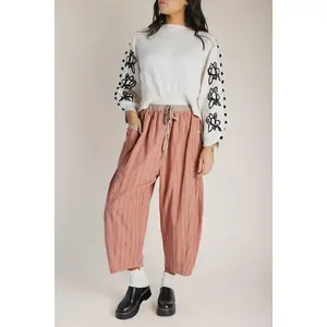 The Clarkston Textured Crop Pant in Rust