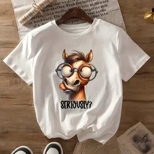 Funny "Seriously?" Horse Graphic Tee - Wild West Clothing for Women, Flattering Tops & Casual Summer Outfits