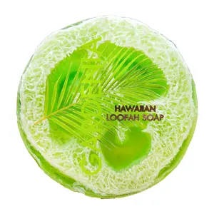Gardenia Sea Salt & Kukui Exfoliating Loofah Soap 4.75oz