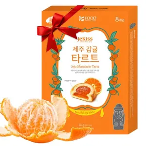 Korean Food JEKISS Jeju Tangerine Tarte (7.90oz, 8ea) from Jeju Island, Korean Dessert, Korean Snack, gift from Korea, Individually packed