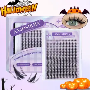 ANJOSIRMA Manga Lashes Cluster D Curl DIY Lash Extension Kit and Lash Clusters 8-18mm with Bond Seal and Remover - Ultra-Thin Transparent Bands, Lash Magic Anime False Lash Extension Kit dealsforyoudays Halloween