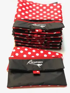 RooSportPlus Red Waterproof Cellphone Holder with Concealed Zipper Pocket for Energy Gels & EpiPens - Made in USA