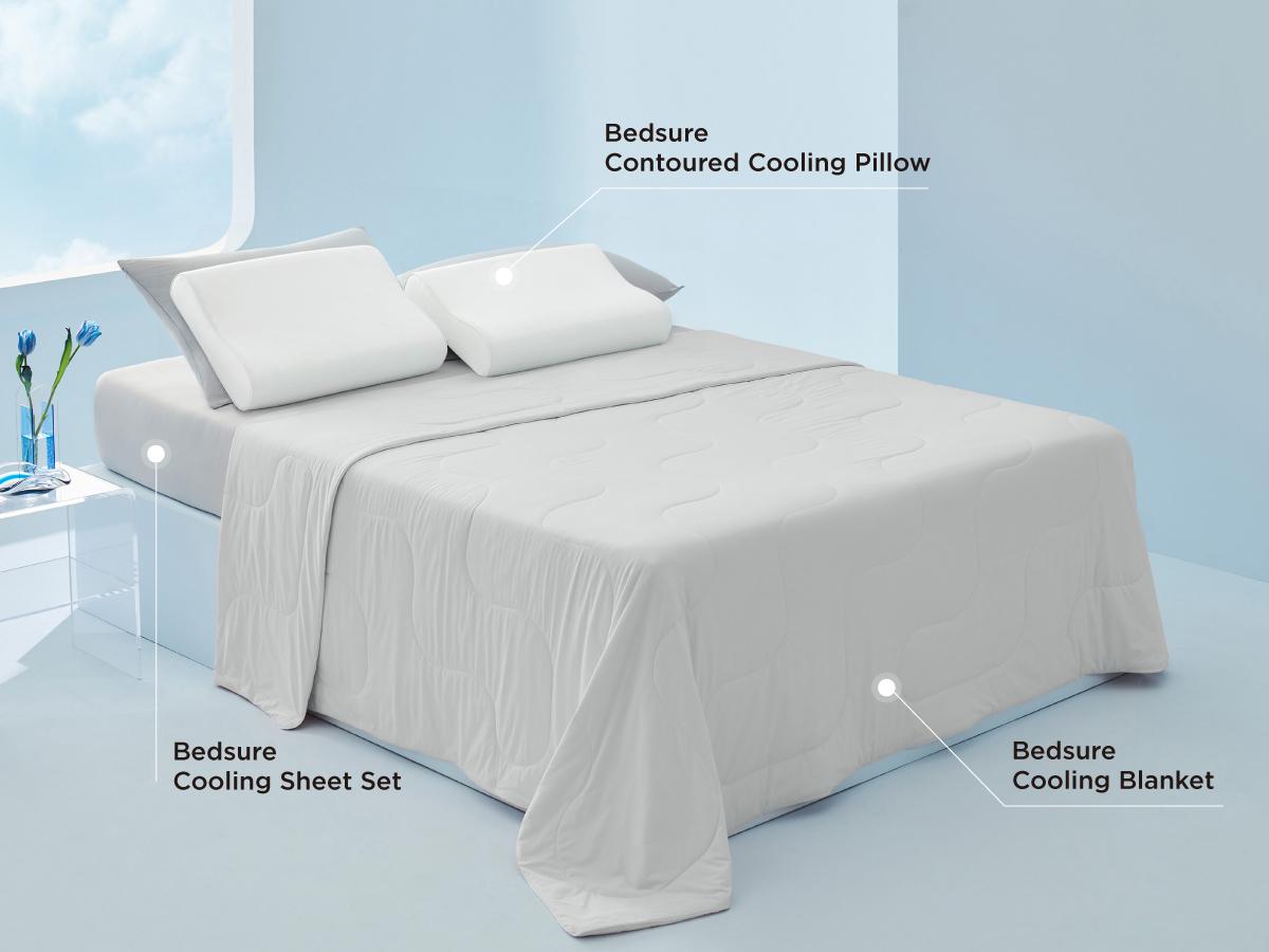 【Deals For You Days】Bedsure 4- Pieces Cooling  Sheets ， Cooling Bed Sheets for Hot Sleepers, Chill Cool Sheet, Deep Pocket Up to 18 Inches, Soft & Breathable  Sheets Set