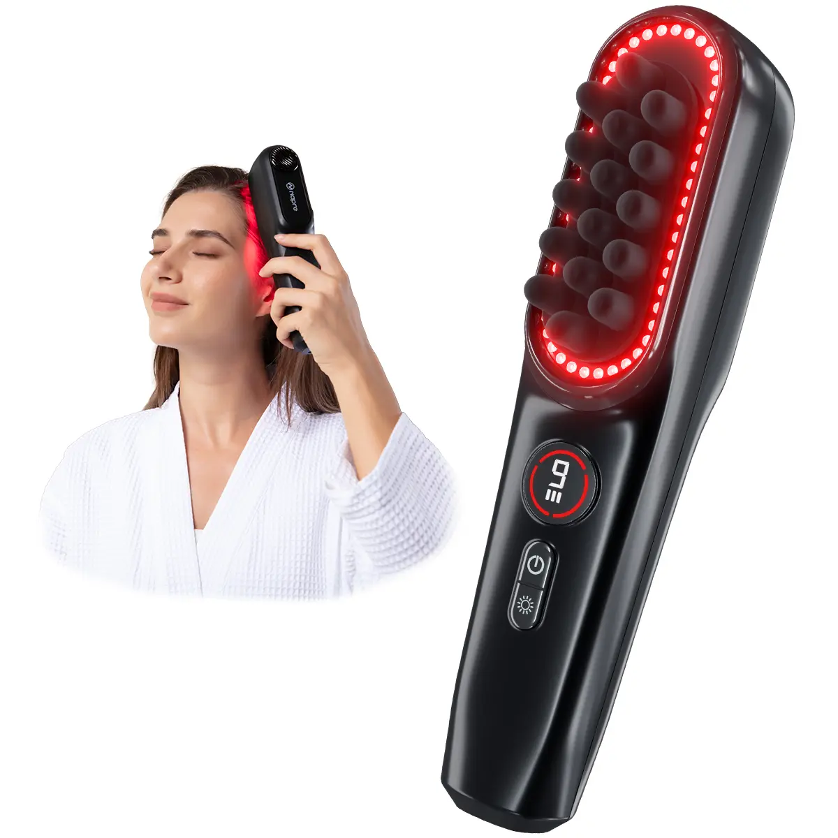 NAPRE Electric Scalp Massager with Brush Cordless Handheld, Adjustable 9 Speed Horizontal Vibration (2400 RPM), Relaxing ASMR & Stress Relief, for Head Face Body, Storage Bag Included, Christmas Gift, Dorm Essential