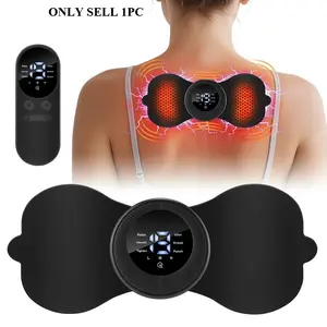 Portable Massage Patch with Remote Control Digital Display, 6 Modes 19 Levels, Multifunctional Shoulder Neck Back Full Body Massager, Muscle Stimulator