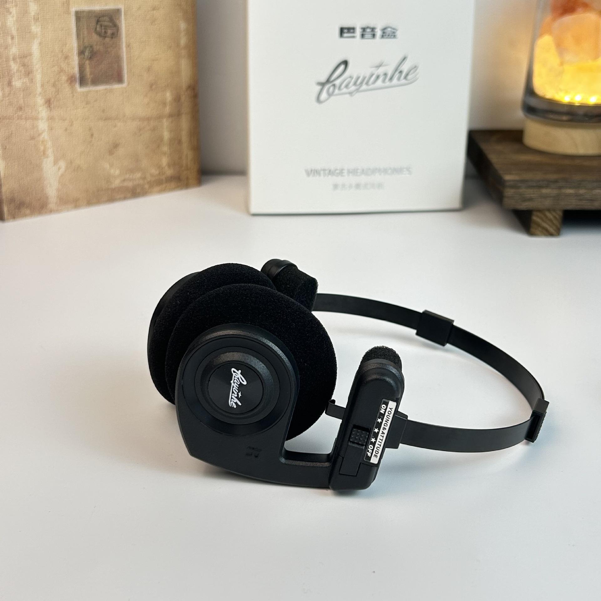 Baiyin Box H1PRO retro over-ear Bluetooth headphones for girls, Plus model, foldable, specially designed for photography