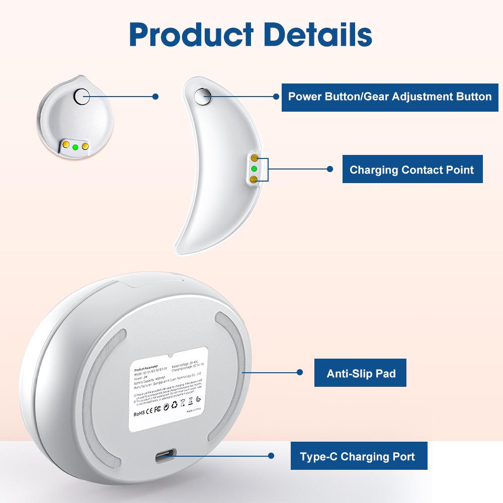 2-in-1 Electric Facial and Eye Massager Micro-current Red Light Skin Firming Device with Type-C Charging