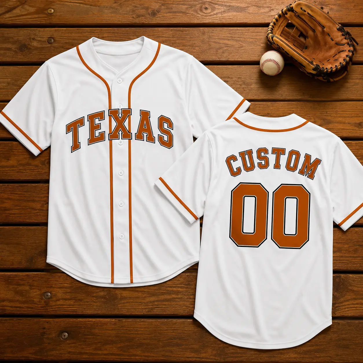Custom Baseball Jersey, Personalized Name And Number Button Down Sports Shirt, White Athletic Team Uniform, Breathable Game Day Apparel, Adult Unisex Fan Gift, Custom Baseball Top For Sports Lovers