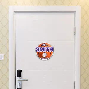Basketball Ball Locker Magnet - Custom Metallic Team Spirit Decor for School Lockers & Metal Doors