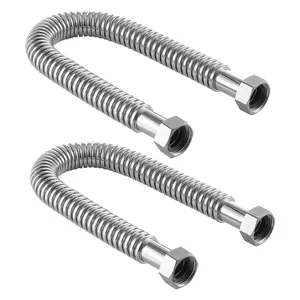 VEVOR Water Heater Kit, Summervibes,Summervibes, 24 Inch Length Water Heater Flex Connector, Waters Heaters Installation Kit with 1" FIP x 1" FIP Inlet & Outlet Connection for Bathroom, Kitchen, Laundry Room, Boiler Room