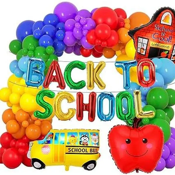 Welcome Back to School Balloon Garland Arch Kit Welcome Back to School Decorations School Bus Party Favors for Welcome Back to School Party Supplies