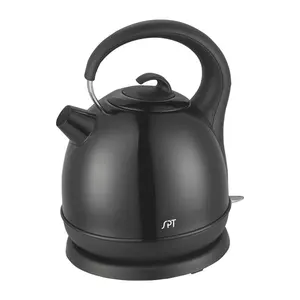 Sunpentown 1.7L Stainless Cord less Kettle wit h Black Coating