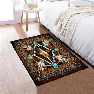 Southwestern Area Rug 2x3 for Bedroom,Aztec Tribal   Throw Rugs  Rug Small Entryway Rug Doormat Washable Non Slip Area Carpet Soft Floor Carpets Mat for Entrance,Bathroom