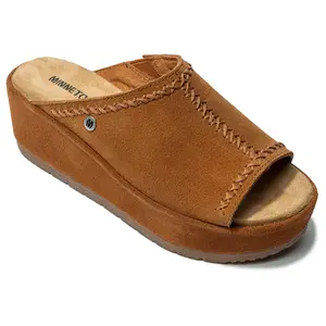 Minnetonka Women's Paislee Suede Wedge Sandals