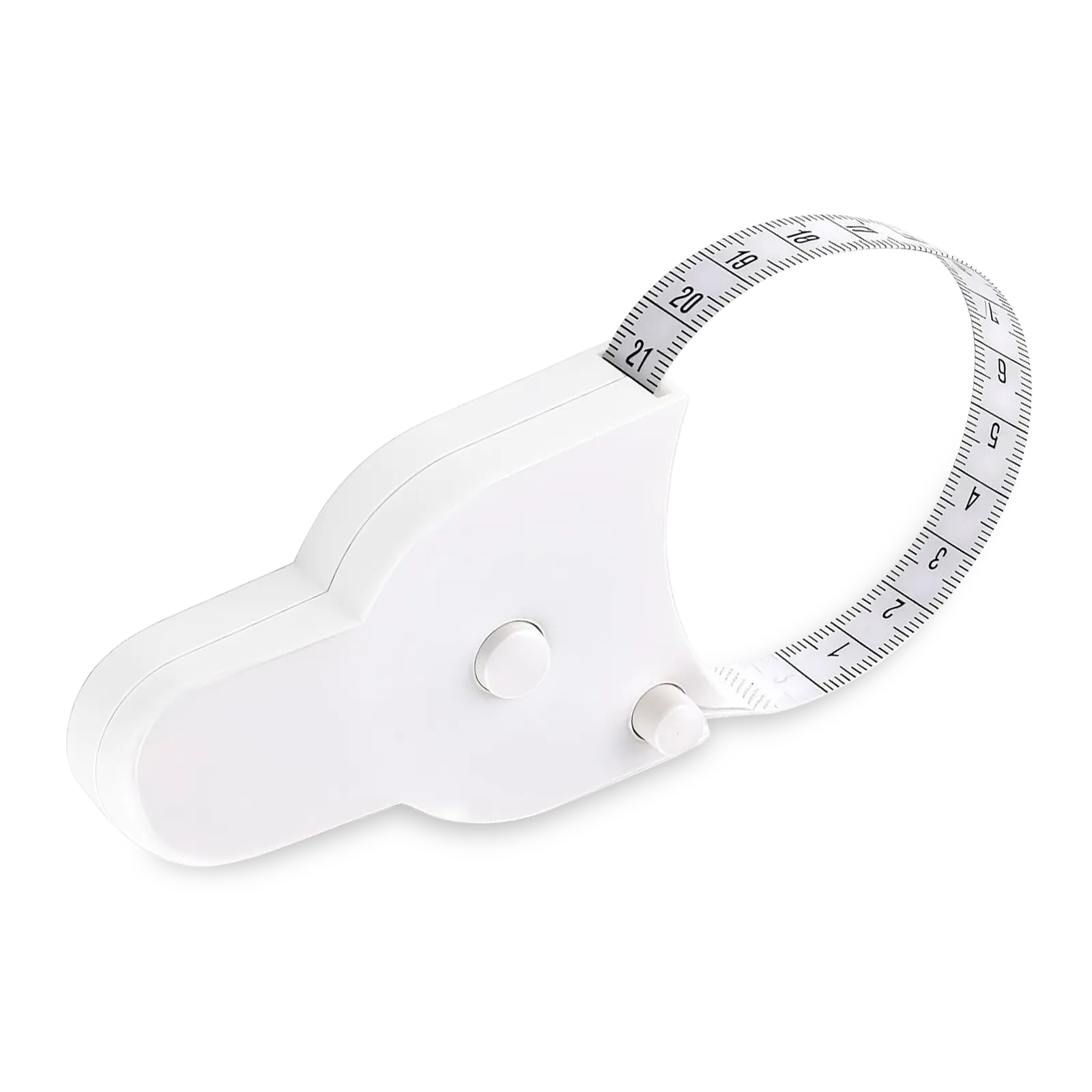 60 Inch 3D Automatic Retractable Body Tape Measure Dual Scale for Fitness Waist Hip Bust Arms White